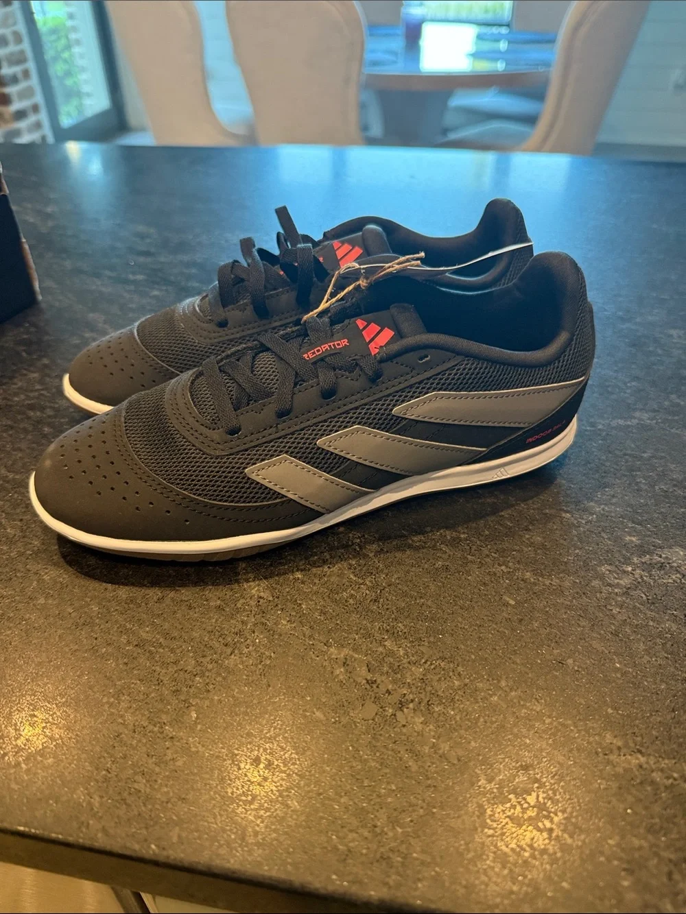 adidas Black and Gray Indoor Sala Athletic Shoes